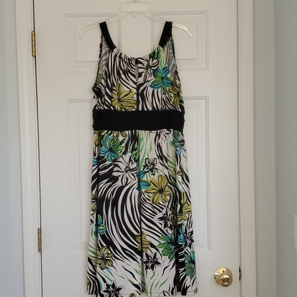 Green White Dress